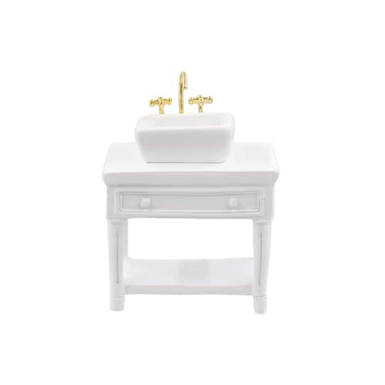 Miniature White Bathroom Sink by Make Market&#xAE;